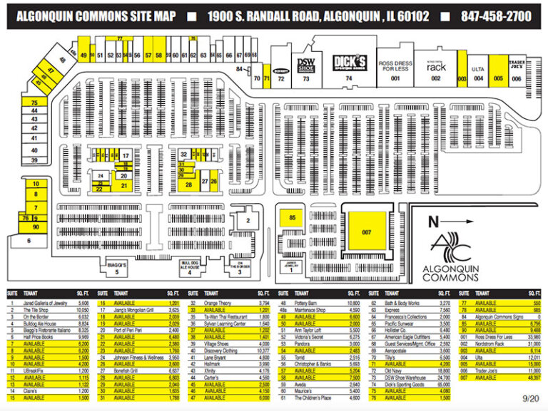 Algonquin Commons Site Map Algonquin Commons